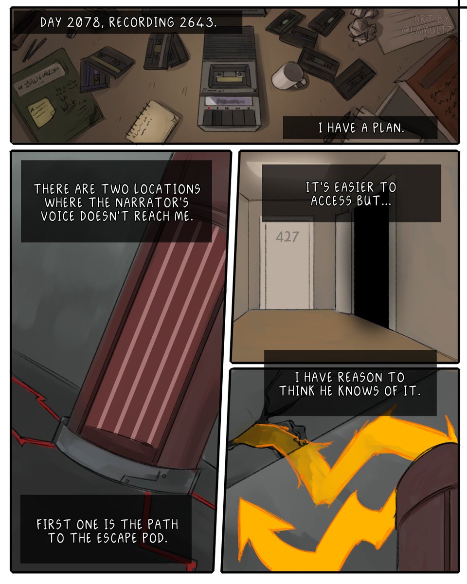 "Ending the Parable" (1/?)

An interactive fan comic about Stanley setting himself free. #thestanleyparable 