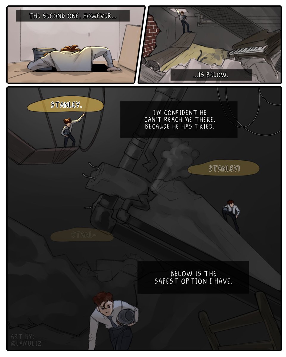 "Ending the Parable" (1/?)

An interactive fan comic about Stanley setting himself free. #thestanleyparable 