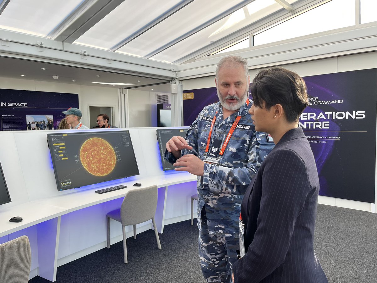 Visiting #Space Command with Rashmi and @tashSR - last day at #Avalon2023