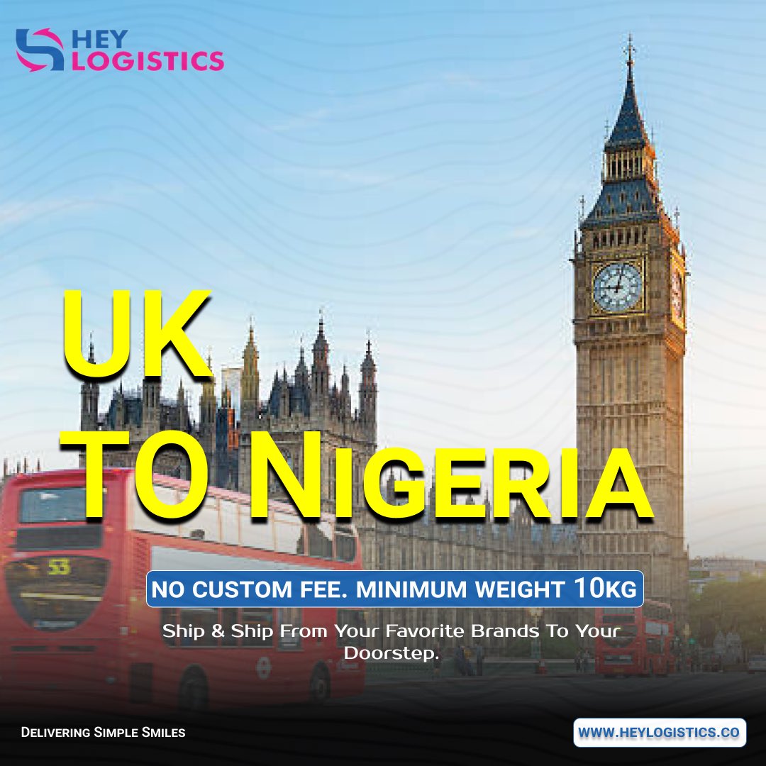 HEYLogistics's tweet photo. ZERO CUSTOM CHARGES ❌❌❌

Ready to ship your packages from the UK to Nigeria hassle-free? 

Look no further! 

Enjoy a speedy delivery within 7 days. 

For packages up to 10kg, no customs charges involved. Simply signup today on https://t.co/yLJjTv7Y9V 

#HEYLogistics https://t.co/wnI4mK9o1W