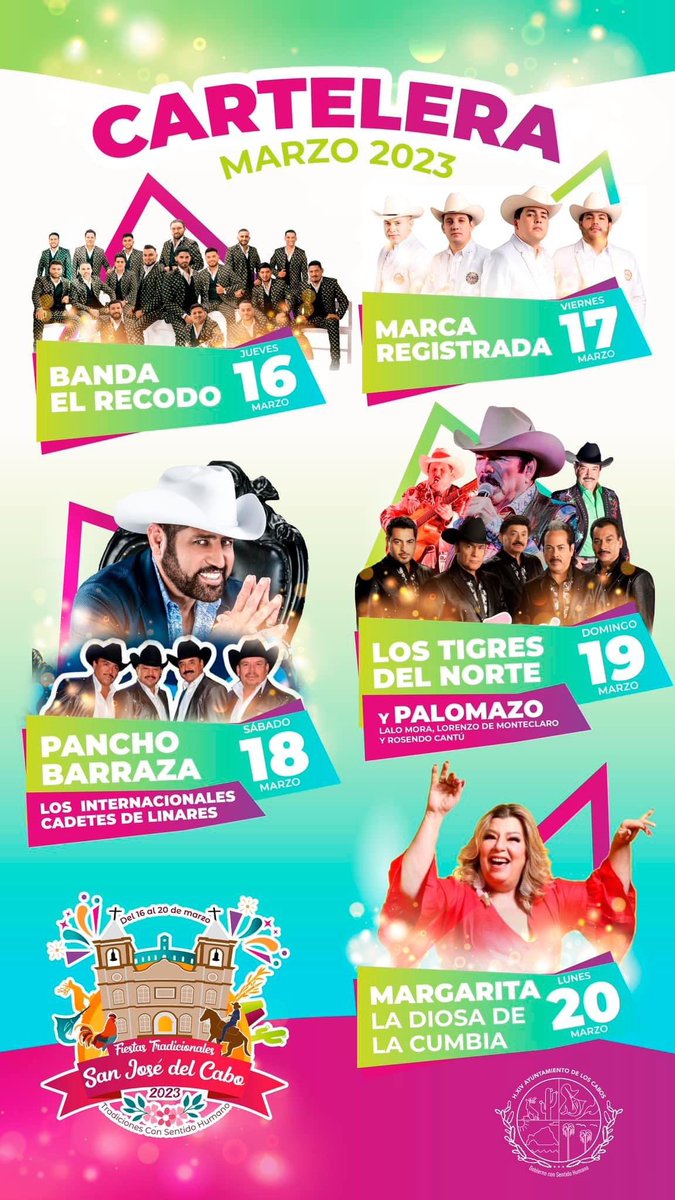 CARTELERA OFICIAL 2023💥🎉#FiestasTradicionales
#SanJoséDelCabo