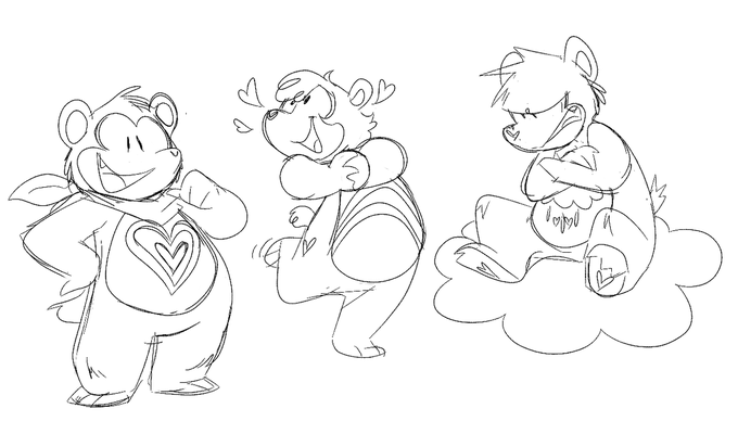 care bear redesigns, bc i still have a soft spot for them 