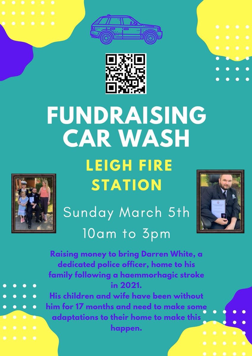 This event is this Sunday; can this please be shared…check the QR code for more information <a href="/WigToday/">WiganToday</a> <a href="/WiganLeighCarer/">WiganLeighCarer</a> <a href="/WiganCouncil/">Wigan Council</a> <a href="/LaticsOfficial/">Wigan Athletic</a> <a href="/WiganWarriorsRL/">Wigan Warriors 🍒⚪️</a> <a href="/lsvstadium/">Leigh Sports Village</a> <a href="/MyWiganUK/">MyWigan</a> <a href="/manchesterfire/">Greater Manchester Fire and Rescue Service</a> #strokesurvivor #fundraising