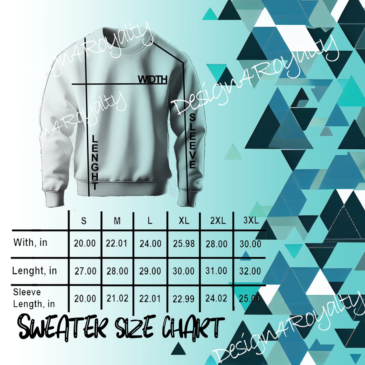 Design4Royalty's tweet image. Introducing our concept size charts for hoodies and sweaters! At Design4Royalty, we know how important it is to have the perfect fit, so we&apos;ve created not one, but TWO size charts. #Design4Royalty #SizeChart #Hoodies #Sweaters #CustomDesigns #fashionforward