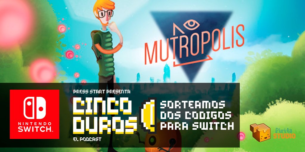 ikigaiplay's tweet photo. 🎁NUEVO #SORTEO 📢📢 
2 codigos de MUTROPOLIS de 
@Pirita_Studio para #nintendoswitch 🕹️
¿Como participar?
1⃣RT
2⃣ Follow 
@Pirita_Studio y @ikigaiplay 
 3⃣ Comenta con quien compartirias el premio y cual capitulo te gusta más del podcast CINCO DUROS😉
@dev @DeVuego @_PDCV_ https://t.co/CDYJigtabW
