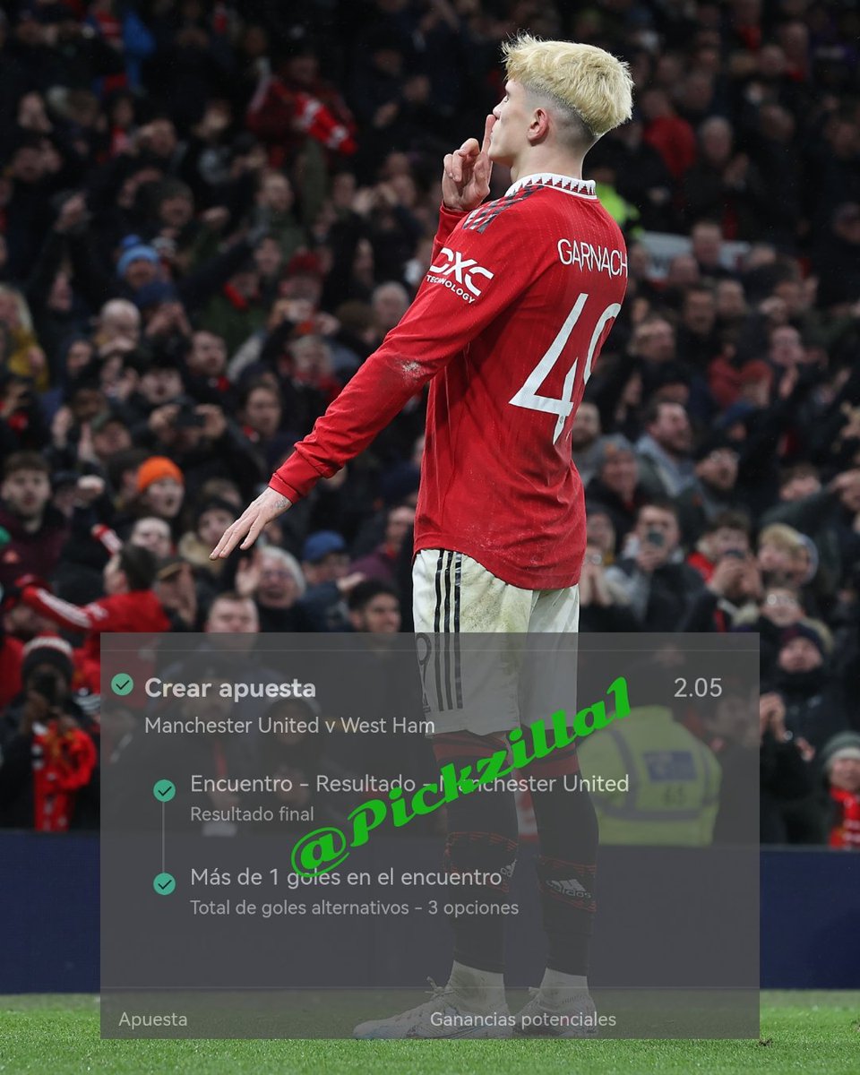 Pickzilla1's tweet image. Garnasho🐽

Manda U ML+OV 1.5 (2.05)💰

#MUNWHU #bettingtwitter