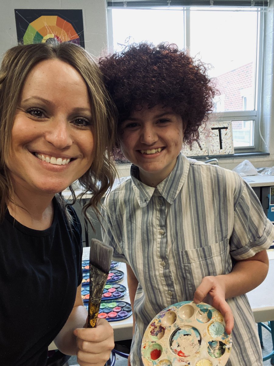 Happy Little Student🎨 #BobRoss #HappyLittleAccidents #ArtEducation