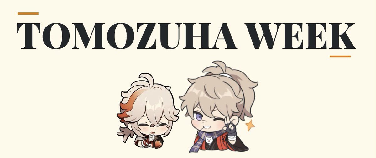 Please kindly welcome our new Tomozuha Week mods! 🎉
— Mei (<a href="/meisheep/">yu 🥟</a>)
— Marq (@irigamii)
— Emma (<a href="/emmieelux/">emma🌸kazuha enthusiast🌸</a>)
— May (<a href="/MayRuzuki/">May</a>)
Please DM this account if you have any questions or concerns. Mod Kai will be stepping out, so please stay tuned for more info on our upcoming rerun!
