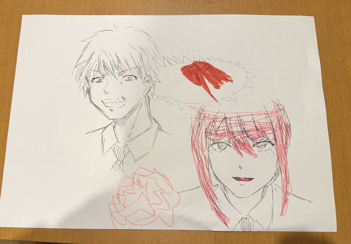 子供に頼まれたので描いてみたシリーズ

デンジとマキマさん
(側頭部から生えてるチェンソーと色は子供によるもの) 