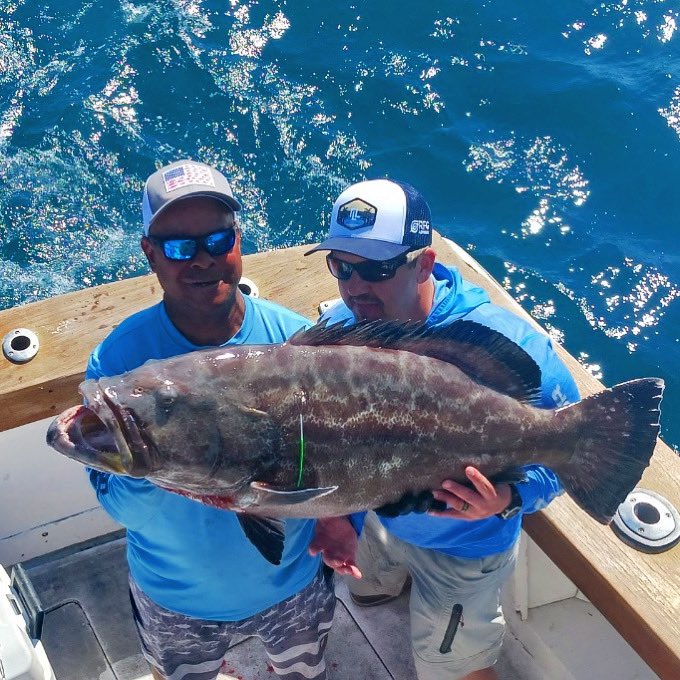 Nice black grouper caught on our deep sea #fishing trip out of Ft Lauderdale.  Let's go fishing!