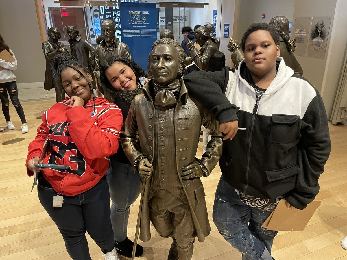 MsKeptner's tweet photo. Enlightening trip to the @ConstitutionCtr in Philly today. Shout out to the Honorable Andrew Altenburg for his enthusiasm for our curious kids & to Sidney, our friendly, knowledgeable museum educator @BASDBroughalMS #8thgrade #fieldtripsareBACK https://t.co/7zdiiwlEII