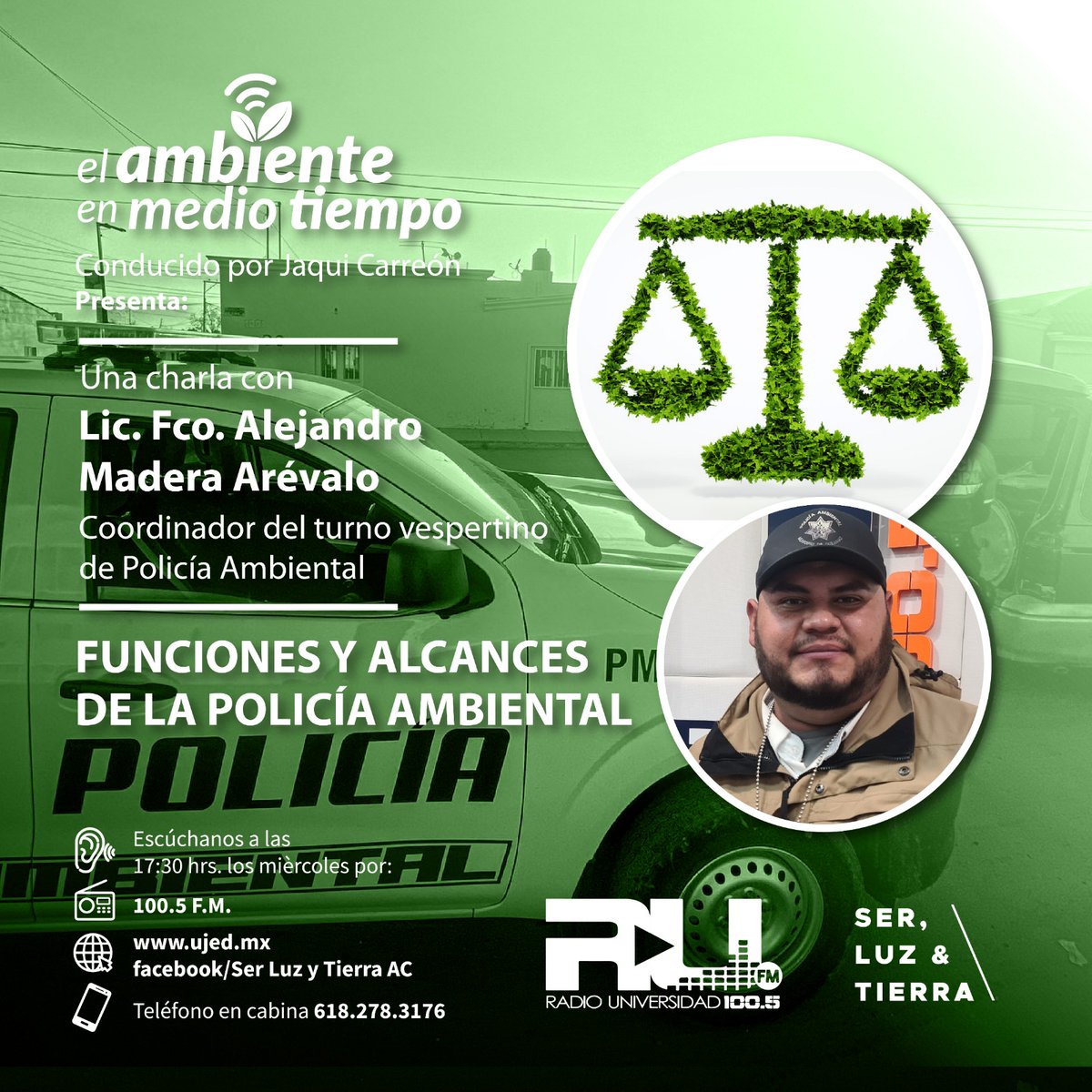 SerLuzyTierraAC's tweet photo. Policía ambiental de la capital de Durango, sus funciones y atribuciones. Hoy en @radioUJED https://t.co/MuAxpx99Xa