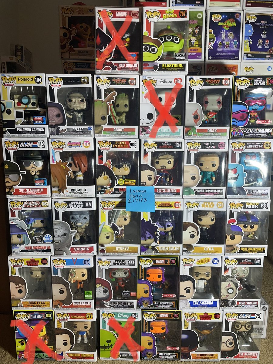 LaymansPOPS's tweet photo. Checkout all of these pops on my eBay!! https://t.co/NrDuyQhUtZ. Follow me on @Whatnot hoping to be streaming and selling on there soon! Checkout @shhhhweaty eBay for some bangerrr pops!!! 
#funko #FunkoPOPNews #funkofair #godzilla #DragonBallSuper #FunkoFinderz #starwars #marvel https://t.co/V2gB7Rgy36