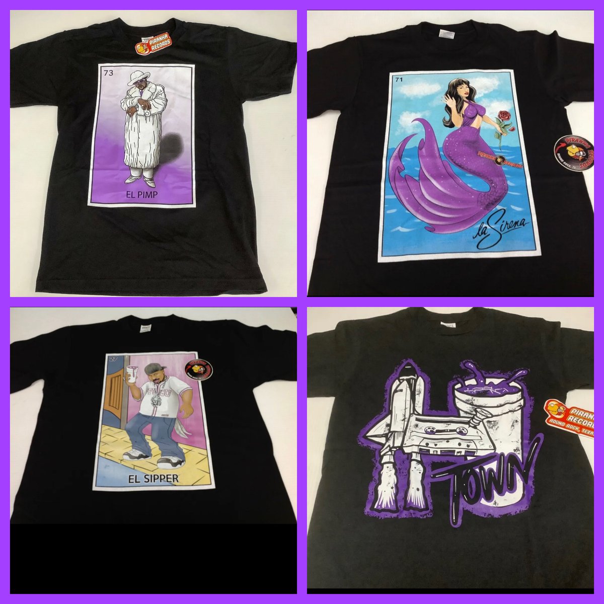 PiranhaRecords's tweet photo. Some shirts back in stock in the eBay store or the Round Rock store 
#HTown  #SpaceCity #tape #DJScrew #PimpC #Selena #GrayTape #Shirt 

#TEXAS 
#RoundRock 
Mon - Sat  10-8
Sun  12-6 

#PiranhaRecords 
#RoundRockTX https://t.co/xQWwY3MVJE