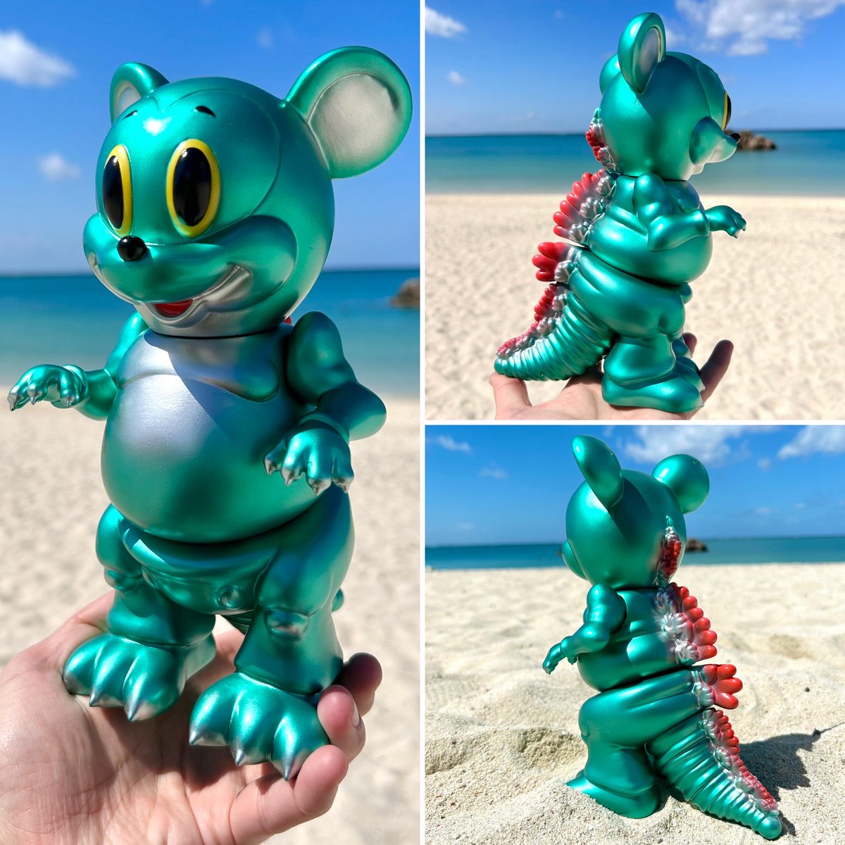 toysrevil's tweet photo. #TOYSREVILTOYTWEETS: New "Metallic GR" colorway of #RonEnglish's #Mousezilla revealed by @blackbooktoy, plus Minis in similar colorway & white blanks!
Classic Metallic Mousezilla @ 17,800yen
Mini Mousezilla @ 1,700yen each
WH Blank Mousezill @ 12,800yen
#Blackbooktoy
(+) https://t.co/3pkyhehpUI