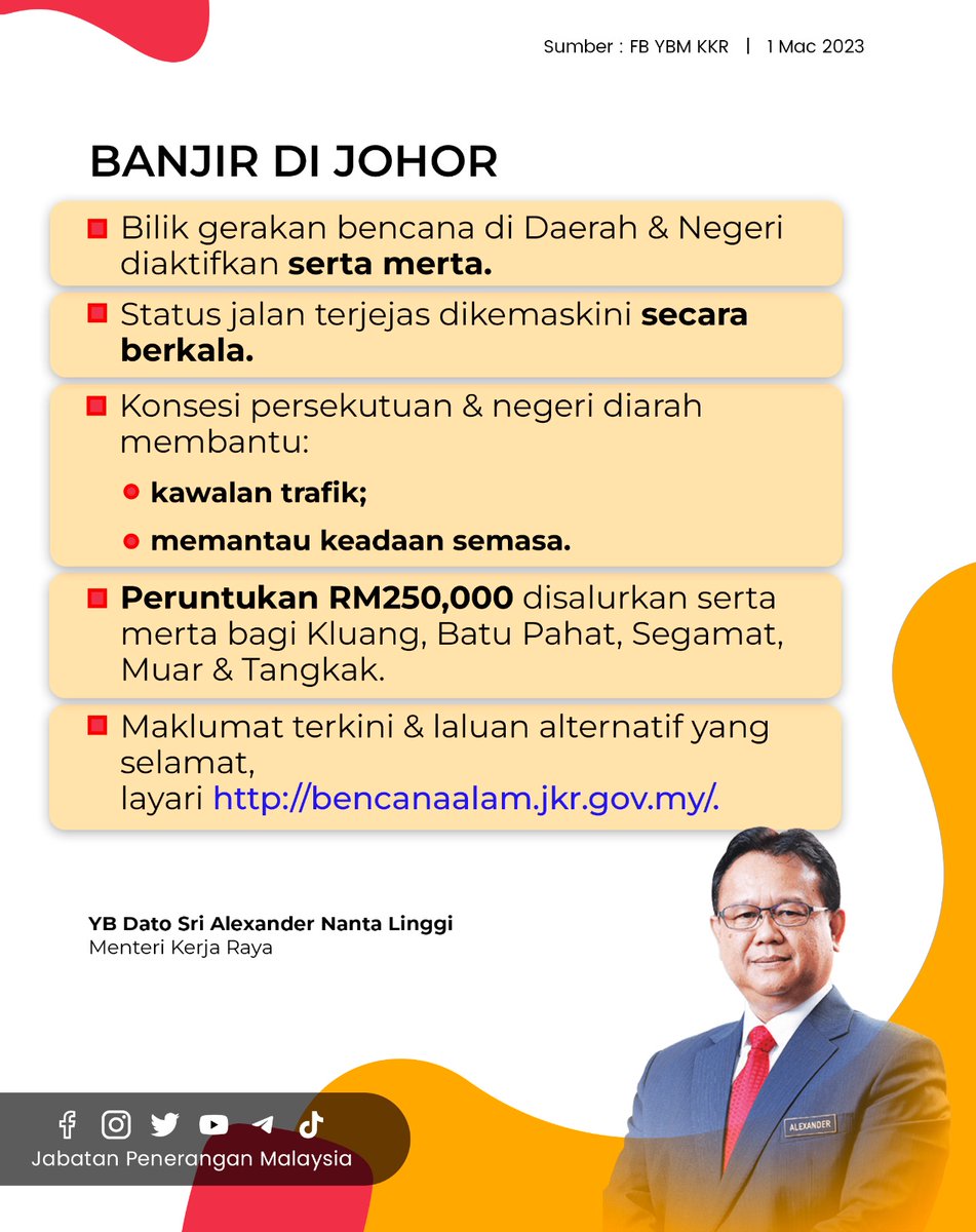 Jabatan Penerangan Malaysia ️🇲🇾 on Twitter "Orang ramai diminta untuk