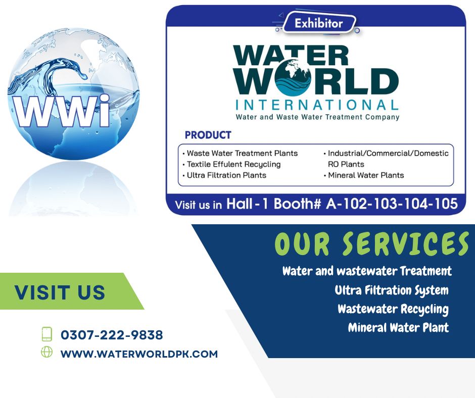 water world International Participating TEXTILE ASIA 10-12 March 2023 at KARACHI Expo center .
Visit us HALL # 1 Booth A102-105
#Water_world_International #sustainabledevelopment #wastewater #wastewatertreatmentplant #textileindustry #pakistan #textilerecycling #textile