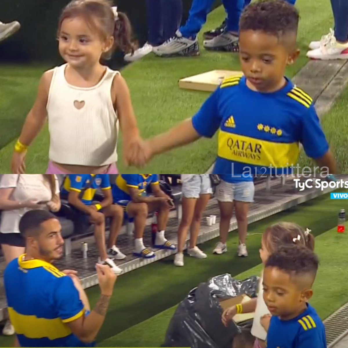 La cara de Figal cuando ve a su hija de la mano de Dereck Fabra 🥰💙