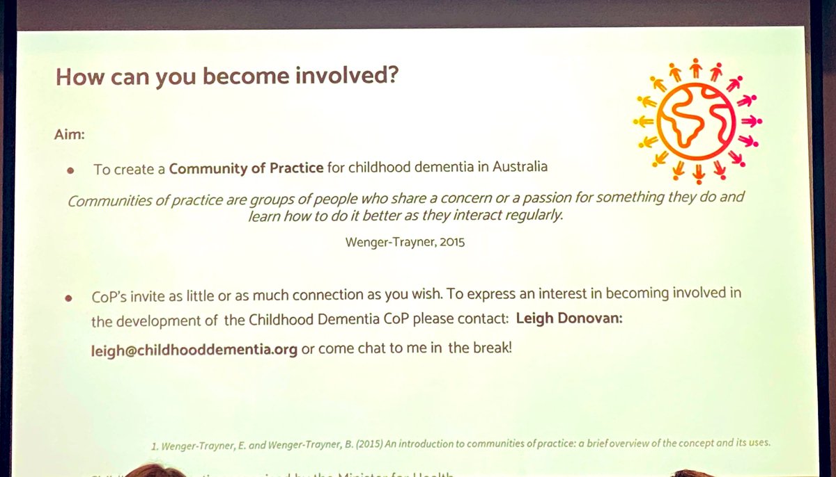 Ursula Sansom-Daly, PhD (@usansomdaly) on Twitter photo Eye-opening talk by Gail Hilton & <a href="/LeighADonovan/">Leigh Donovan PhD</a> at Sydney Children’s Hospital Network Paediatric Palliative Care Symposium 💪🏻
Shows the power of words + labels to identify with - like #ChildhoodDementia - to “make the rare, a bit less rare” <a href="/Child_Dementia/">Childhood Dementia Initiative</a> <a href="/ChildUnLTD/">Child UnLimited</a> #PedPC Eye-opening talk by Gail Hilton & <a href="/LeighADonovan/">Leigh Donovan PhD</a> at Sydney Children’s Hospital Network Paediatric Palliative Care Symposium 💪🏻
Shows the power of words + labels to identify with - like #ChildhoodDementia - to “make the rare, a bit less rare” <a href="/Child_Dementia/">Childhood Dementia Initiative</a> <a href="/ChildUnLTD/">Child UnLimited</a> #PedPC