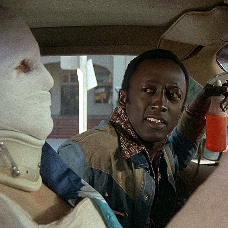 'Slide' from the film Car Wash (1976). #GarrettMorris #Actor #Comedian #70s #Film #Movie #Comedy #Drama #Window #Spray #CarWash