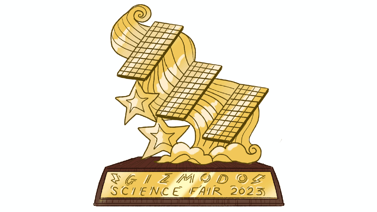 Gizmodo's tweet photo. .@SolarAquaGrid and their partners—including @brandi_mckuin's team at @UCMerced, @TurlockID, and @CA_DWR— are winners of the 2023 #GizmodoScienceFair for innovating a way to combine clean energy with water conservation. https://t.co/xA7QHqbf5i https://t.co/LPoBUleloo