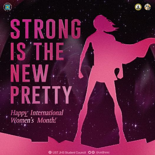ustjhssc's tweet photo. The UST Junior High School Student Council recognizes the character of women as they are FEARLESS to face uncertainties, break barriers, and shatter stereotypes. We are one in Celebrating Women’s Month 2023.  🌸

[1/8] https://t.co/nASMmqKVLQ