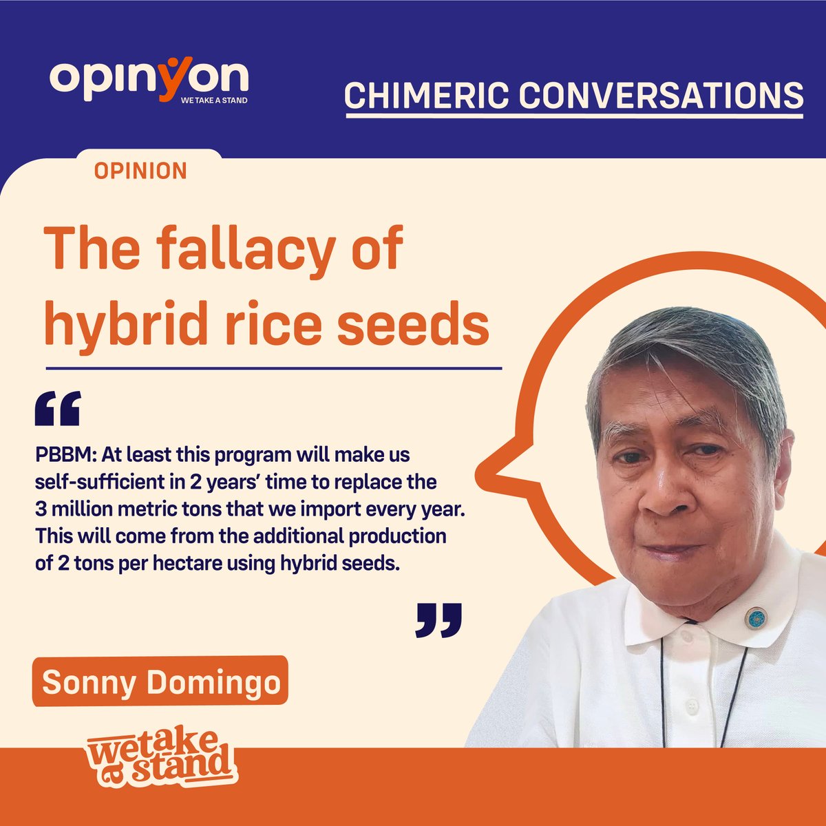 OpinYonNews's tweet photo. The fallacy of hybrid rice seeds
By Sonny Domingo
Read more
https://t.co/F2L9zAxsOb
#Fallacy #Hybrid #RichSeeds #Chimeric #Conversations #ChimericConversations #Column https://t.co/R964oimfGb