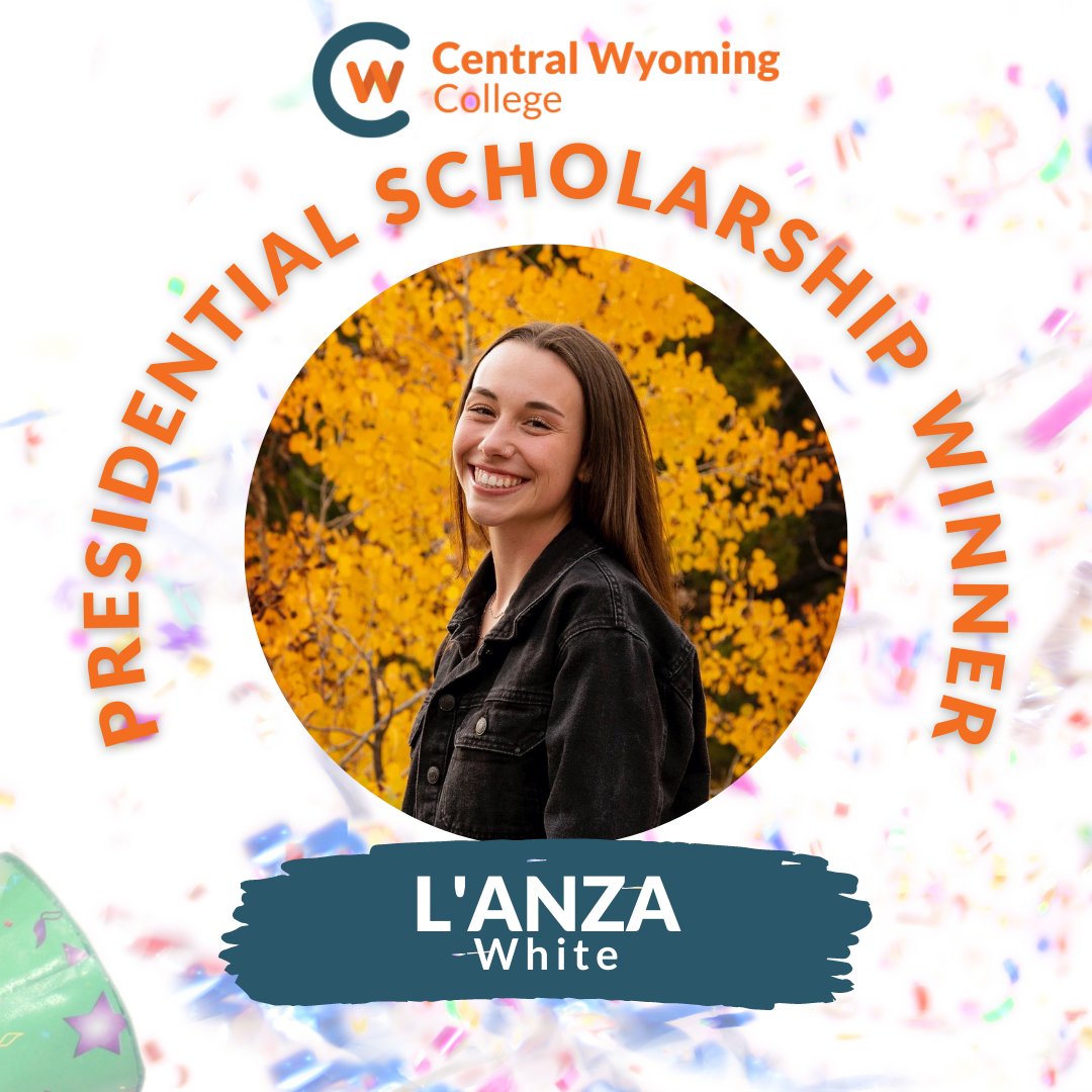 cwc_rustlers's tweet photo. CWC is excited to celebrate our Presidential Scholarship winners! We are very proud to have you join the CWC family and look forward to helping you through your college journey. Meet L'anza White and read her story here: https://t.co/36usnFOQBb #CentralWyomingCollege #GoStudents https://t.co/wJo9i7iNpp