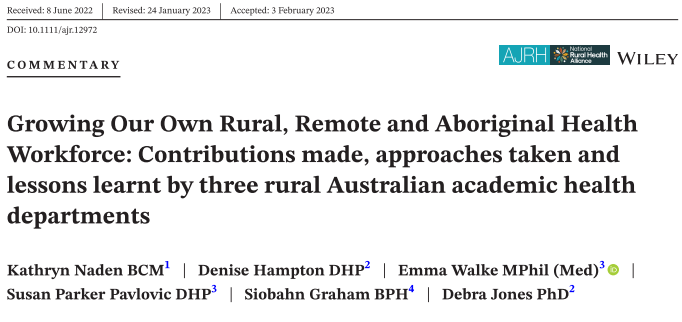 Broken Hill University Department of Rural Health tweet media