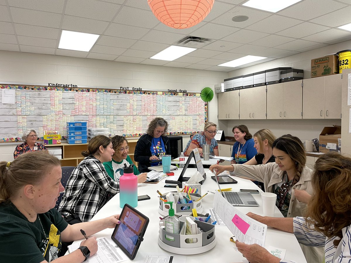 PolandDenise's tweet photo. Our 2nd grade teachers collaborated in PLC to determine a solid plan for supporting student learning with 3-D shapes today.  We’ll be back with the data! #MissionMovingForward #R_FISD https://t.co/SW1kcw0Eb8