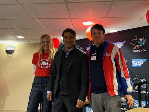 CanCGSF's tweet photo. CG @RanaSarkar_ did the puck drop at Canadian Heritage Night yesterday evening! Thanks to our partners @FromTheMoose for organizing such a fantastic event 🇨🇦🏒 https://t.co/EtxHs5nkFj