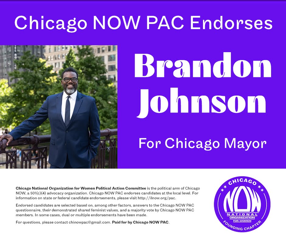 Brandon4Chicago's tweet photo. Thank you Chicago NOW PAC for your endorsement of our people-powered campaign for mayor! We will not accept an America – or a Chicago – that goes back in time, and we will protect reproductive rights for women, cisgender women, and transgender and non-binary individuals. https://t.co/vusAeKwann