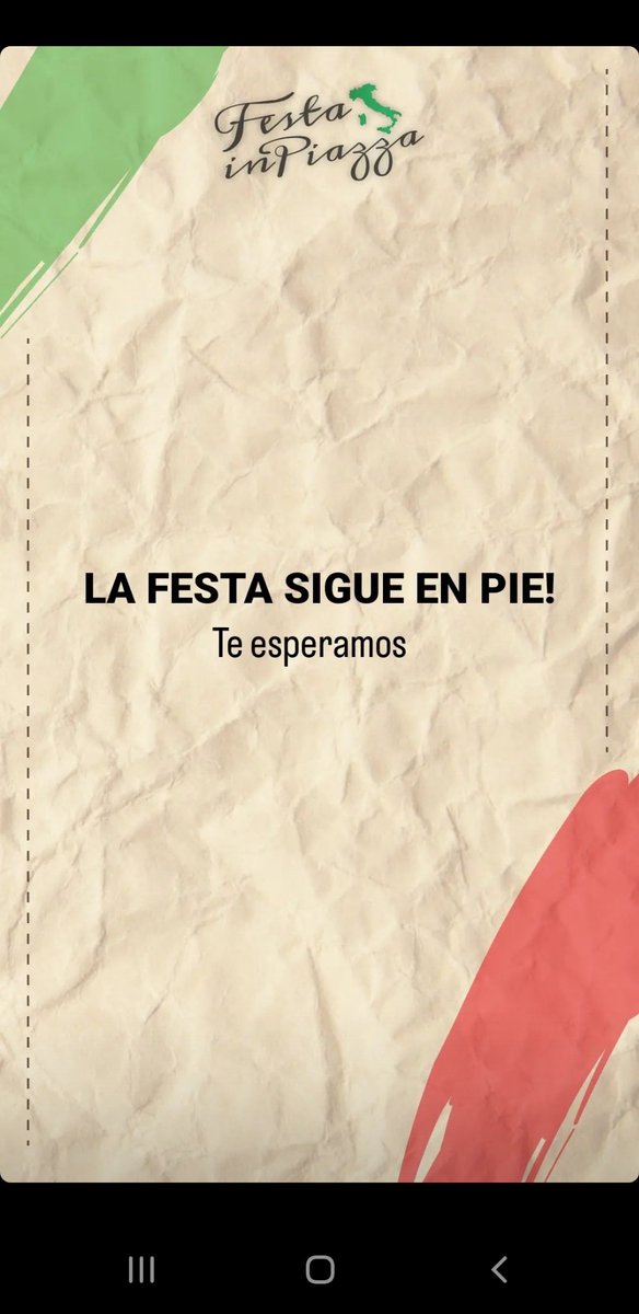 #festainpiazza No se suspende! ❤🇮🇹🇦🇷👏