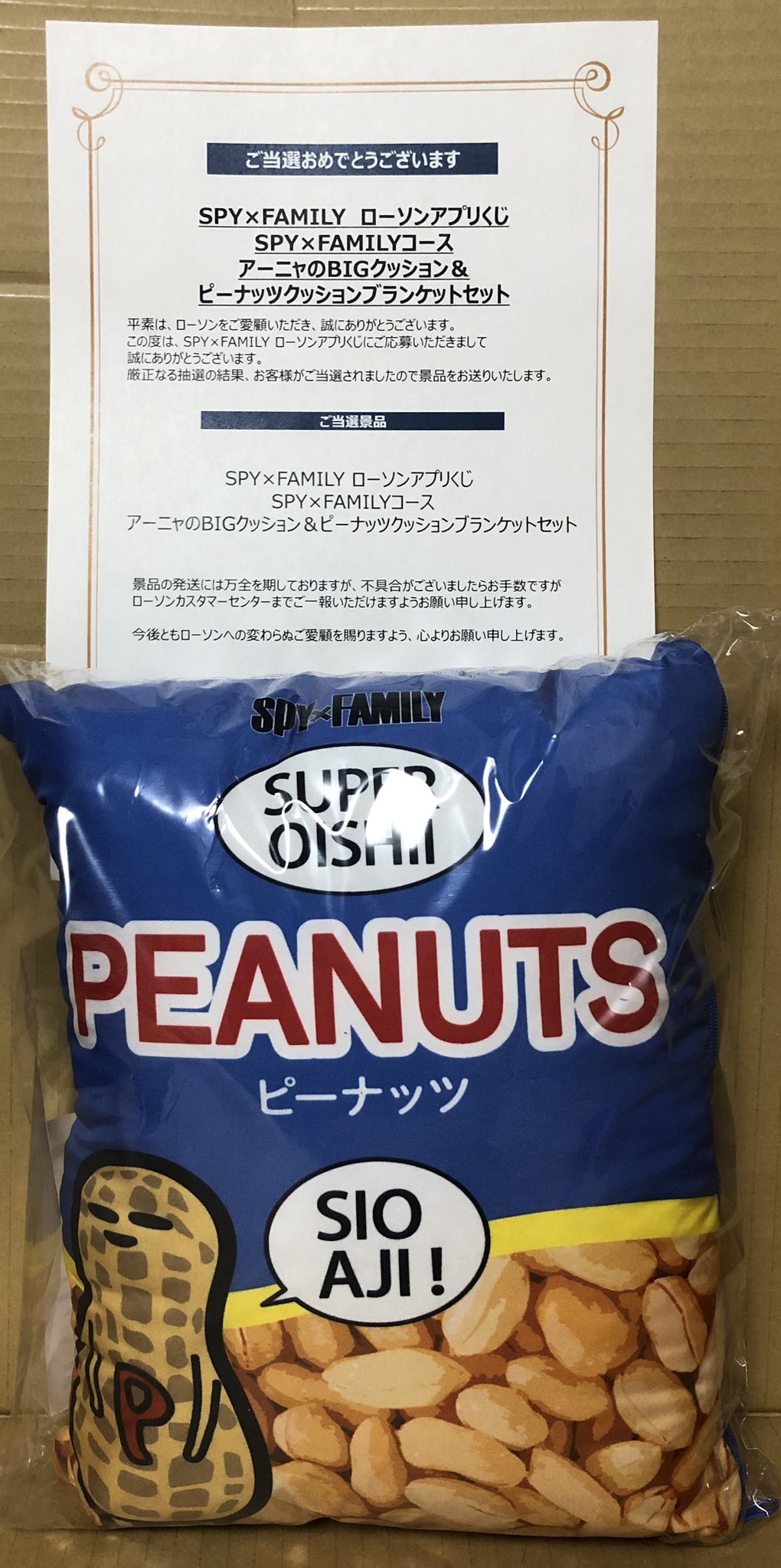 SPY×FAMILY アーニャのBIGクッションピーナッツクッション