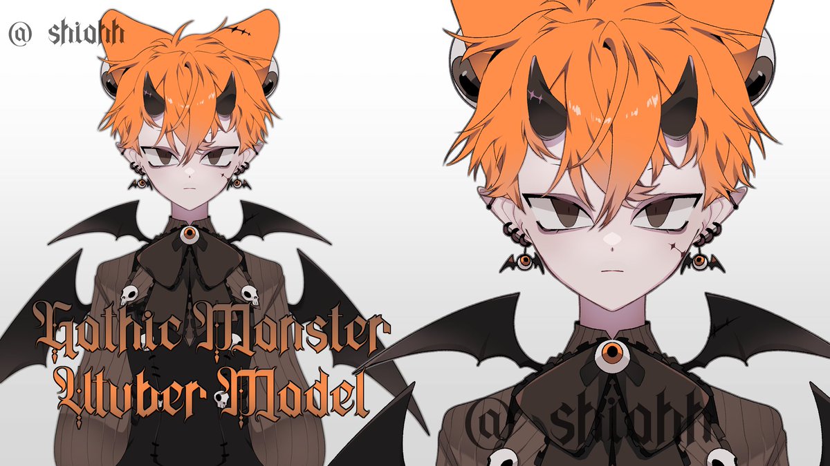 「Selling this gothic monster Vtuber Model」|SHIO塩🦇のイラスト