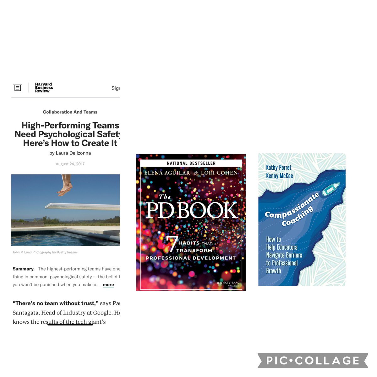 JRParris72's tweet image. Our team is discussing a series of texts. 

1. High Performing Teams Need Psychological Safety.
2. The PD Book by @brightmorningtm/@lcctchr. 
3. Compassionate Coaching by @KathyPerret/@kennycmckee. 

What are you or your team reading to grow your practice? Let’s share ideas.