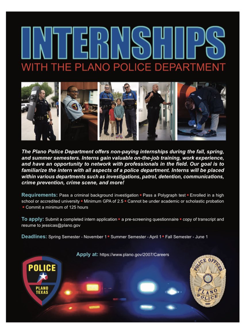 Plano Police (Texas) on Twitter "https//plano.gov/2007/Careers"