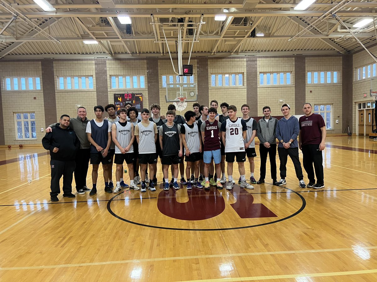 Loved bringing in Max Bosco and Brad Tatz, part of the last senior class that represented Scarsdale at the County Center. Great conversation with the team about what it takes to win in the atmosphere and other gems that I’ll keep with our squad #family #raiderstrong