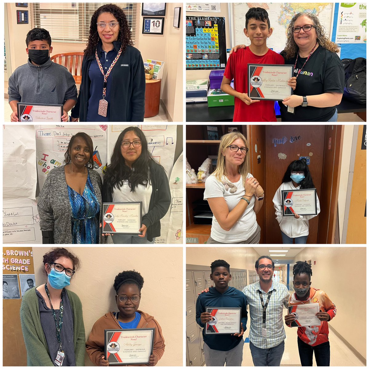 Ms_Williams02's tweet photo. Congratulations to our Bucs who were recognized by their teachers for showing kindness and empathy for the month of February!! 🤩#CharacterNow, #CharacterCounts 
@Tradewinds_Prin, @KristenRulison https://t.co/C8gixgH0RA