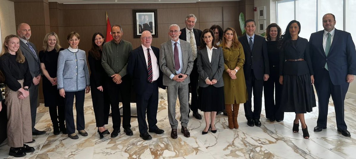 AmbKawar's tweet photo. Reaffirmed the importance of the Hashemite Custodianship over the Muslim &amp; Christian holy sites in Jerusalem w/ distinguished members of the Jerusalem Policy Task Force @JoEmbassyUS earlier today.  We discussed the urgency to restore calm &amp; halt measures that undermine the 2SS. https://t.co/jylyKFzY7K