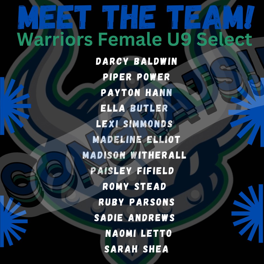 FemaleMinor's tweet photo. Introducinnngggg.. for the first time in Warriors history.... @PmhaWarriors GU9 Selects!!! Let's go Warriors! #GoWarriorsGo https://t.co/uTfnmBncMV