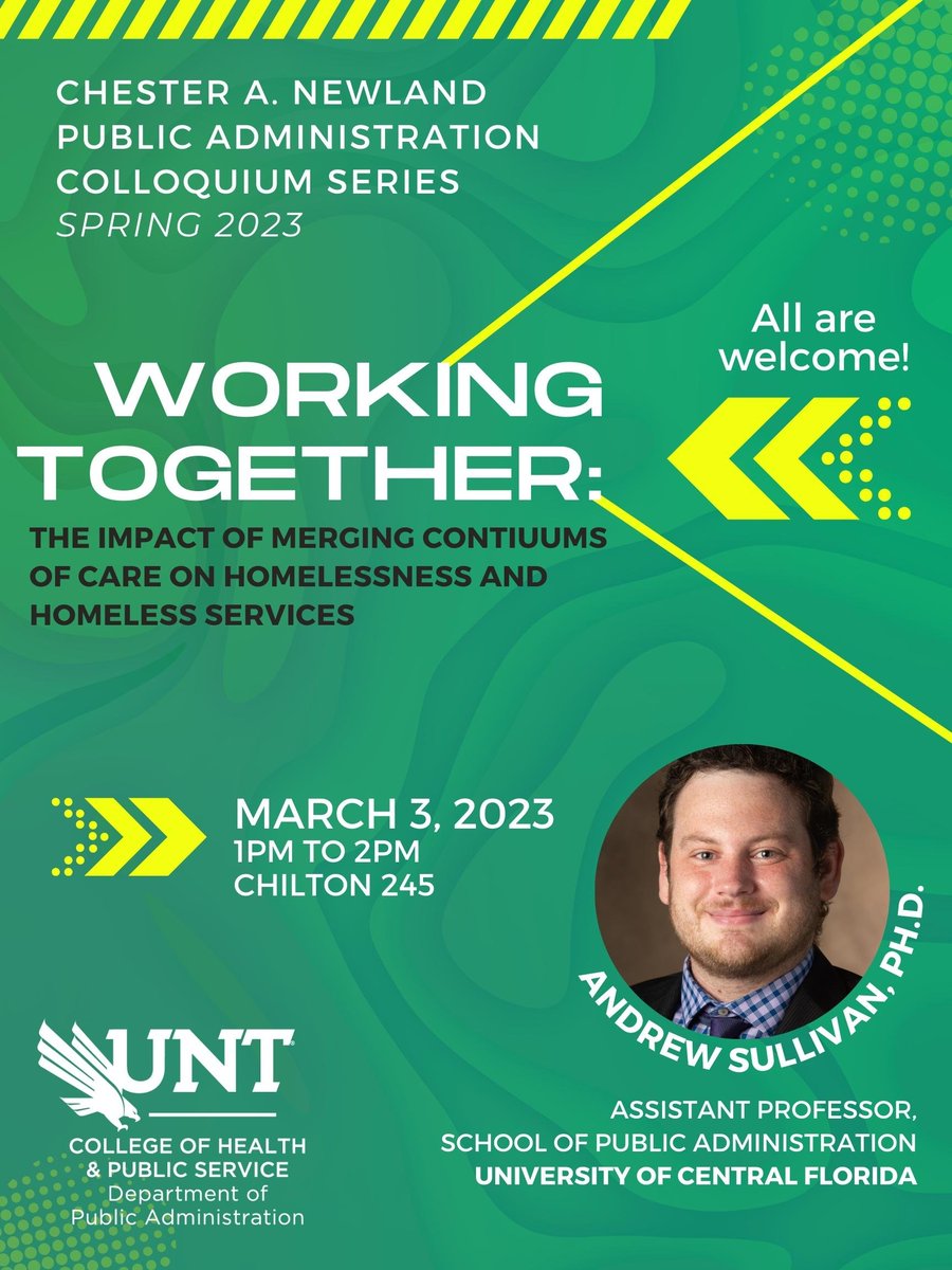 AndrewASullivan's tweet photo. Looking forward to discussing my research on homelessness this Friday at UNT! Come check it out if you're in the area https://t.co/PBJDm8Mto6