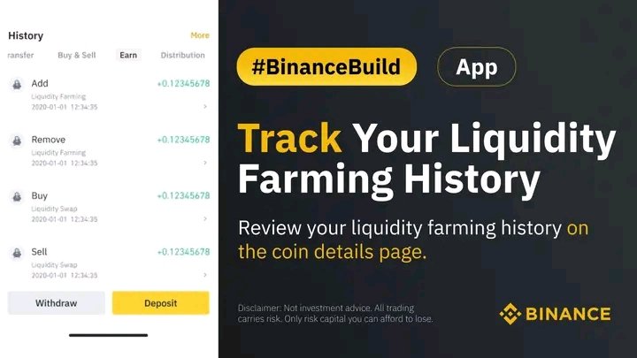 BinanceSoporte's tweet photo. Última actualización de #BinanceBuild:

¡Manténgase al tanto de su historial de agricultura de liquidez directamente a través de la aplicación #Binance!

Esta información ya está disponible en la página de detalles de la moneda https://t.co/vkI6Arfqdn