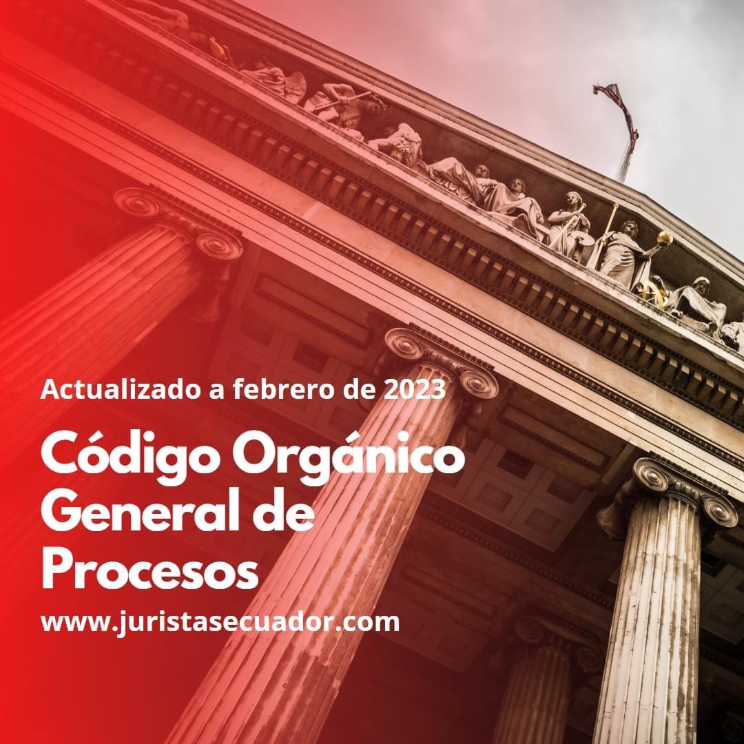 📚⚖️ El 7 de febrero de 2023 se publicó la Ley Orgánica para la Transformación Digital y Audiovisual, misma que agregó importantes reformas al COGEP, pueden encontrarlo y descargarlo en el siguiente enlace:

 🔗👨🏾‍💻⚖️ juristasecuador.com/2023/01/16/cod…