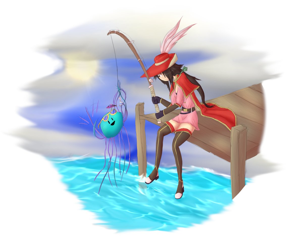 art_zealous's tweet photo. Fishin art featuring Big Jelly Jerry,
alternatively featuring me fishing for Asura Super in Asura Buster https://t.co/xA1YRry4oE