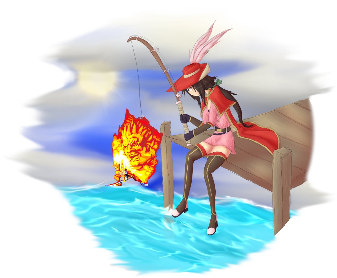 art_zealous's tweet photo. Fishin art featuring Big Jelly Jerry,
alternatively featuring me fishing for Asura Super in Asura Buster https://t.co/xA1YRry4oE