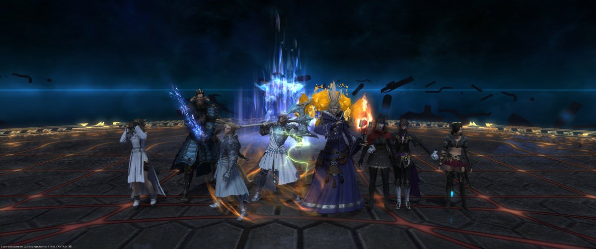 Taken months of practice and over 24 hours of total fight time, but finally cleared our first ultimate fight - The Weapon's Refrain - in Final Fantasy XIV! #FFXIV