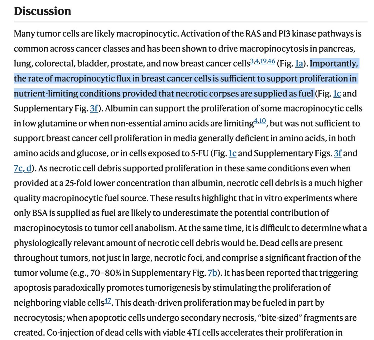 ThomasDPereira's tweet photo. @R0b1999 @jane_mclelland @chrisbeatcancer @MikeMutzel The melanoma study was 153 patients.

Regarding the study you posted: breast cancer cells can rely on macropinocytosis for nutrients, so this must be targeted in addition to diet.
https://t.co/MU8KpTGRgm https://t.co/0tSRrewIPn