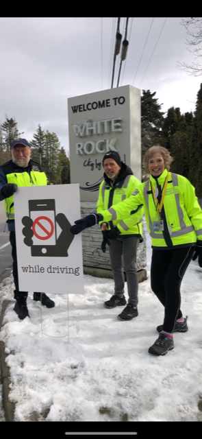 Its #distracteddrivingmonth, we played '3 strikes' today with our volunteers out educating at Bergstrom & North Bluff, Lancaster & North Bluff & finally officers writing tickets at Nichol & North Bluff. $368+ #leaveyourphonealone @icbc