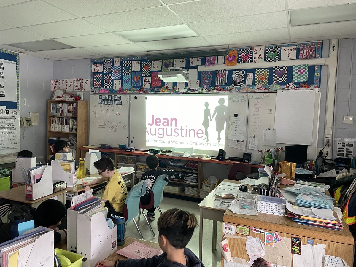 BaltazarGVANIER's tweet photo. Yesterday, we learned about the wonder #jeanaugustine and how #blackhistorymonth in Canada came to be. We also finished our door decorating poster and our biographies of an important black Canadian. So proud of their hard work and how much they’ve learned! #VanierVikings https://t.co/oDyo2zTs7f
